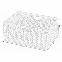 Vintiquewise 15-in X 6-in X 10-in Brown Water Hyacinth Basket - 3-Pack 9 Vintiquewise 15-in X 6-in X 10-in Brown Water Hyacinth Basket - 3-Pack -Storage Furniture Sales 2024 330993041 AlternateImage5