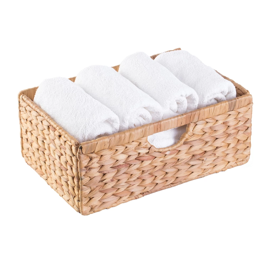 Vintiquewise 15-in X 6-in X 10-in Brown Water Hyacinth Basket - 3-Pack 3 Vintiquewise 15-in X 6-in X 10-in Brown Water Hyacinth Basket - 3-Pack - Image 3