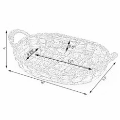 Vintiquewise 16-in X 4-in X 9.5-in Brown Seagrass Basket -Storage Furniture Sales 2024 330993042 AlternateImage5