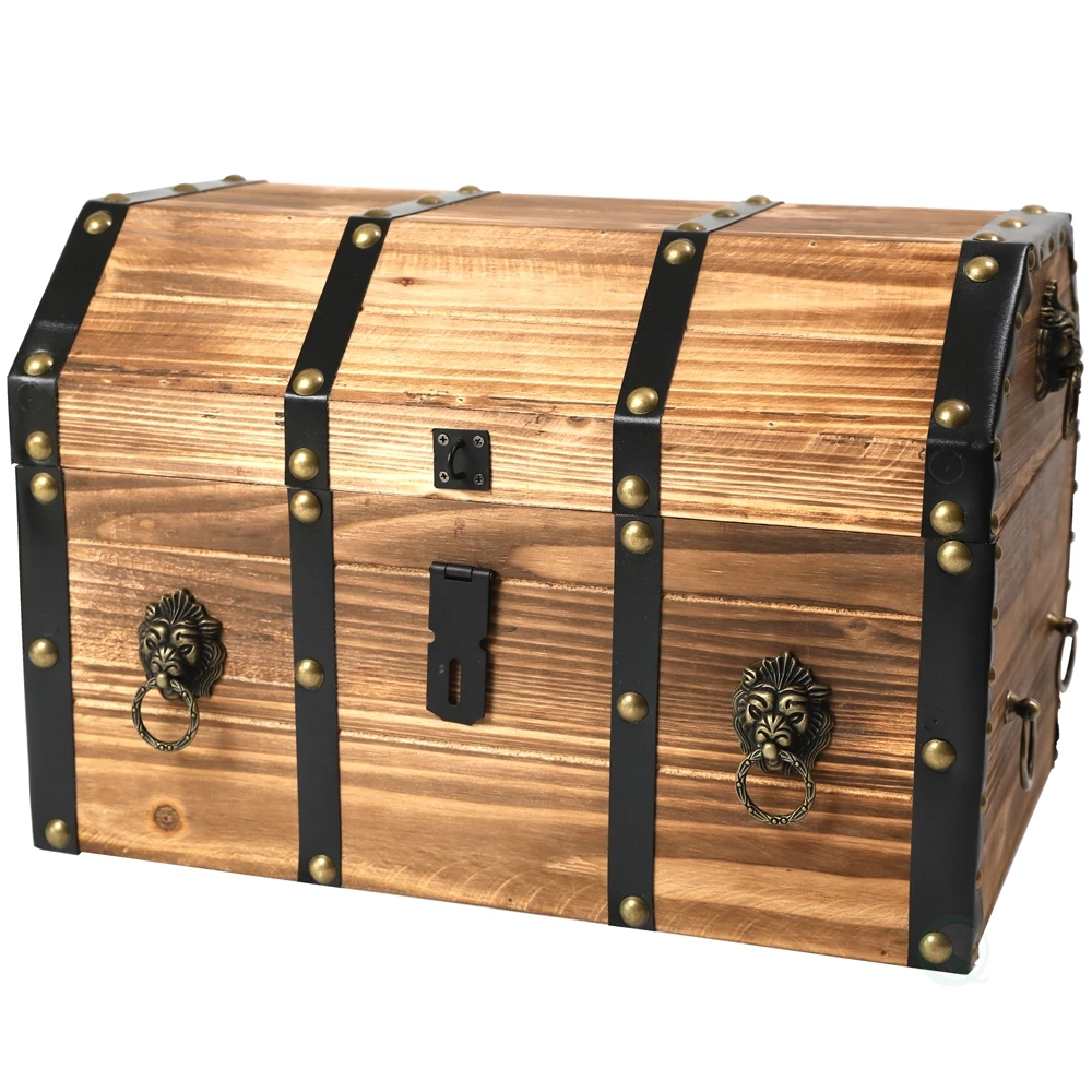 Vintiquewise 17-in X 11.25-in Blue Wood Storage Trunk 9 Vintiquewise 17-in X 11.25-in Blue Wood Storage Trunk - Image 9
