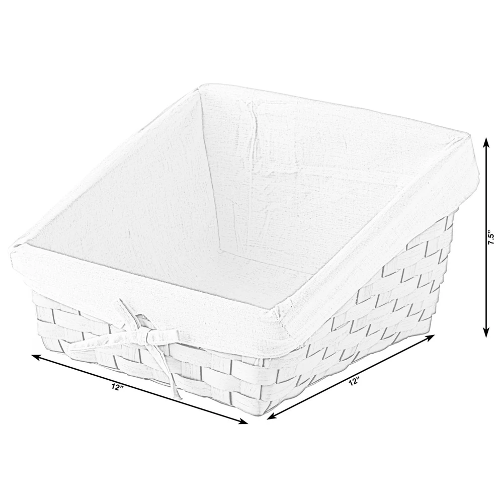 Vintiquewise 12-in X 7.5-in X 12-in Brown Wood Basket 2 Vintiquewise 12-in X 7.5-in X 12-in Brown Wood Basket - Image 2