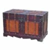 Vintiquewise 26.5-in X 15.75-in Brown Wood Storage Trunk