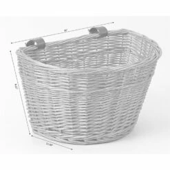 Vintiquewise 15.75-in X 9.75-in X 11.75-in Brown Wicker Basket