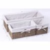 Vintiquewise 19.75-in X 6-in X 7.75-in Brown Seagrass Basket - 3-Pack