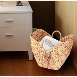 Vintiquewise 18-in X 16.5-in X 12-in Brown Wicker Basket -Storage Furniture Sales 2024 330993081 AlternateImage1