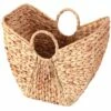 Vintiquewise 18-in X 16.5-in X 12-in Brown Wicker Basket