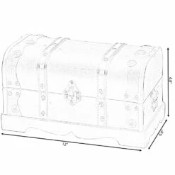 Vintiquewise 12-in X 6.8-in Brown Wood Storage Trunk -Storage Furniture Sales 2024 330993085 AlternateImage3