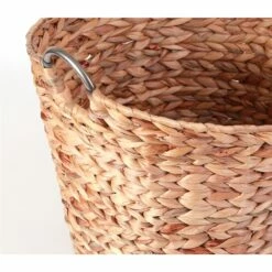 Vintiquewise 17-in X 14-in X 16-in Brown Wicker Basket