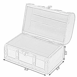 Vintiquewise 8.5-in X 5.5-in Brown Wood Storage Trunk -Storage Furniture Sales 2024 330993096 AlternateImage5