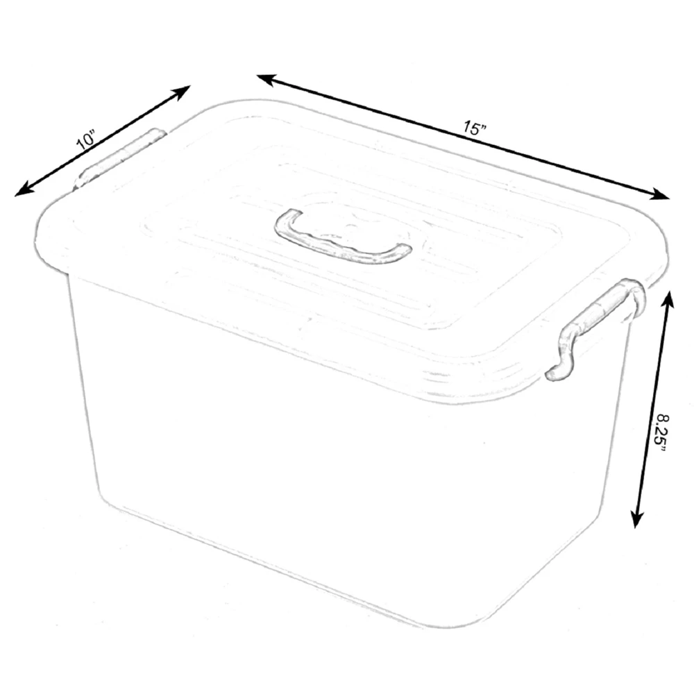 Basicwise 10-in X 8.25-in X 15-in Clear Plastic Storage Box - 6-Pack 3 Basicwise 10-in X 8.25-in X 15-in Clear Plastic Storage Box - 6-Pack - Image 3