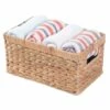 Vintiquewise 12-in X 6-in X 7.5-in Brown Water Hyacinth Basket