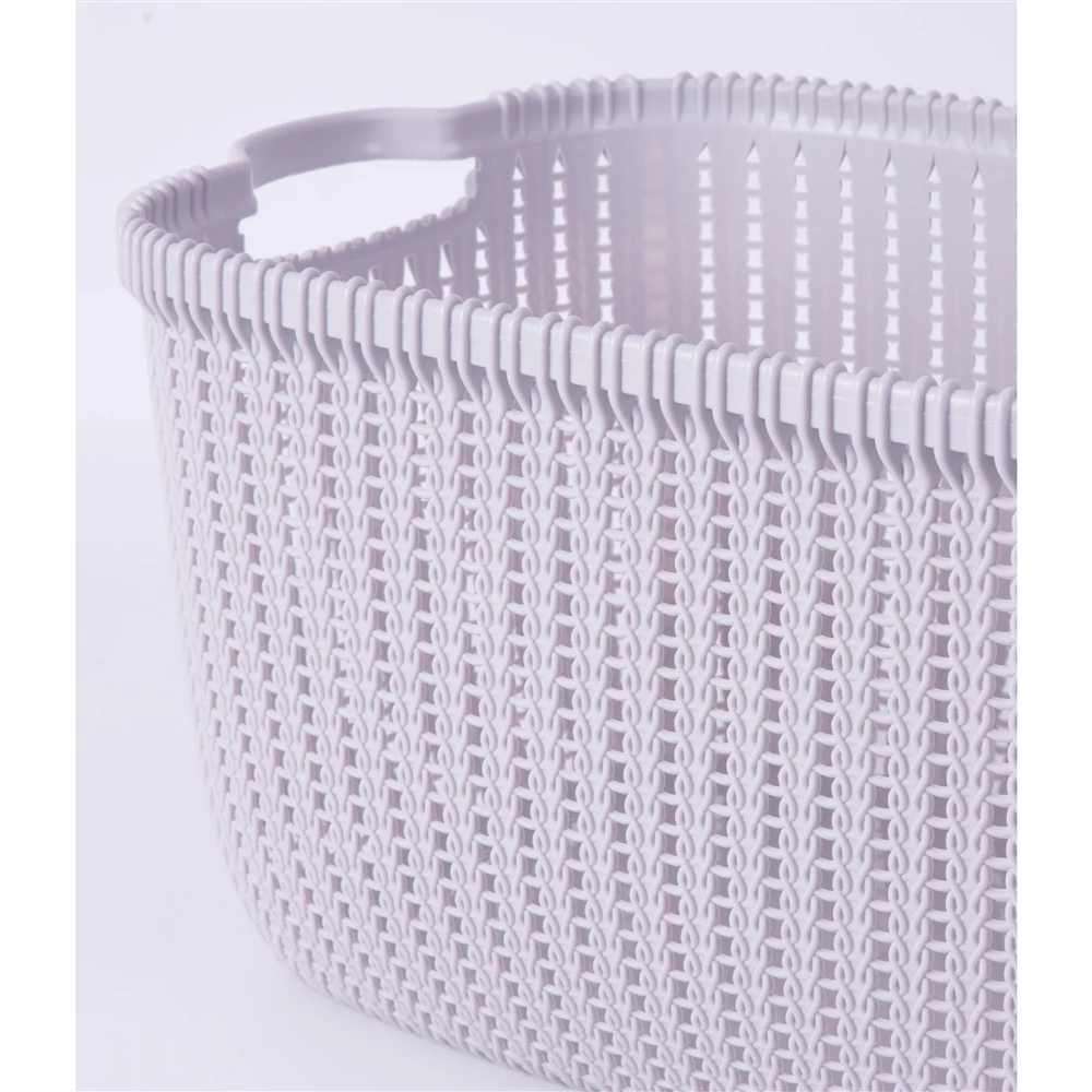 Basicwise 16-in X 8.25-in X 11-in White Plastic Basket - 2-Pack 2 Basicwise 16-in X 8.25-in X 11-in White Plastic Basket - 2-Pack - Image 2