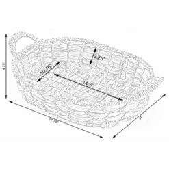 Vintiquewise 16-in X 4-in X 9.5-in Brown Seagrass Basket - 4-Pack -Storage Furniture Sales 2024 330993110 AlternateImage5