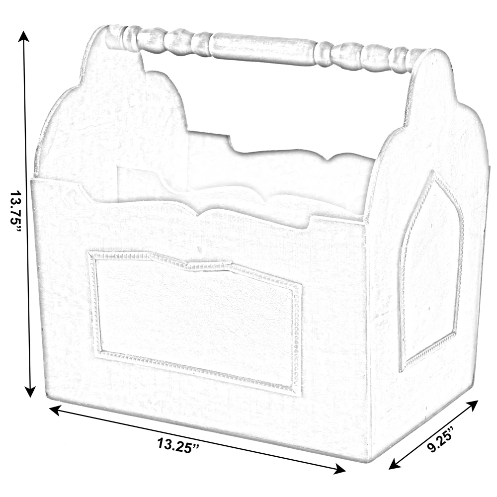 Vintiquewise 13-in X 13-in X 9.5-in Brown Wood Magazine Rack 5 Vintiquewise 13-in X 13-in X 9.5-in Brown Wood Magazine Rack - Image 5