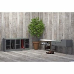 Basicwise 10-Pair Grey Wood Shoe Storage Bench - 47.25-in X 12-in X 22-in 13 Basicwise 10-Pair Grey Wood Shoe Storage Bench - 47.25-in X 12-in X 22-in -Storage Furniture Sales 2024 330993131 AlternateImage2