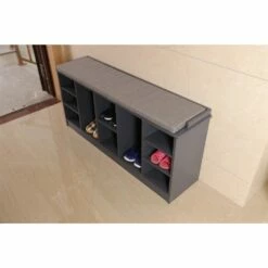 Basicwise 10-Pair Grey Wood Shoe Storage Bench - 47.25-in X 12-in X 22-in 10 Basicwise 10-Pair Grey Wood Shoe Storage Bench - 47.25-in X 12-in X 22-in -Storage Furniture Sales 2024 330993131 AlternateImage4