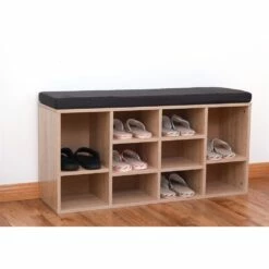 Basicwise 10-Pair Brown Wood Shoe Cabinet - 11.75-in X 40.75-in X 19-in -Storage Furniture Sales 2024 330993155 AlternateImage2