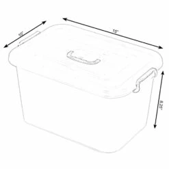 Basicwise 10-in X 8.25-in X 15-in Clear Plastic Storage Box - 3-Pack -Storage Furniture Sales 2024 330993158 AlternateImage5