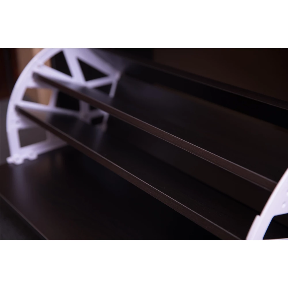 Basicwise 9-Pair Black Wood Shoe Rack - 11.75-in X 24.75-in X 11.75-in 4 Basicwise 9-Pair Black Wood Shoe Rack - 11.75-in X 24.75-in X 11.75-in - Image 4