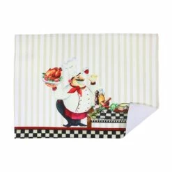 IH Casa Decor Chef Serving Chicken Microfibre Drying Mat - Set Of 2