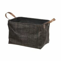 IH Casa Decor 15-in W X 10.25-in H X 9.85-in D Brown Polyester Basket