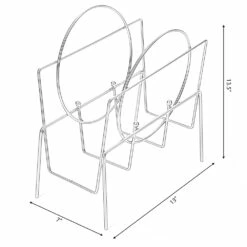 Fabulaxe 13-in X 13.5-in Gold Steel Magazine Rack -Storage Furniture Sales 2024 331023370 AlternateImage5