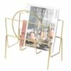 Fabulaxe 13-in X 13.5-in Gold Steel Magazine Rack