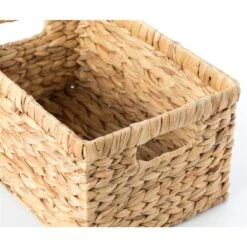 Vintiquewise 9.45-in X 7.1-in Beige Water Hyacinth Basket -Storage Furniture Sales 2024 331023379 AlternateImage4