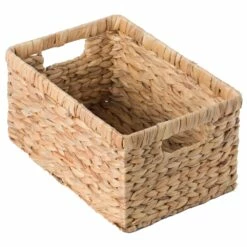 Vintiquewise 9.45-in X 7.1-in Beige Water Hyacinth Basket -Storage Furniture Sales 2024 331023379 AlternateImage5