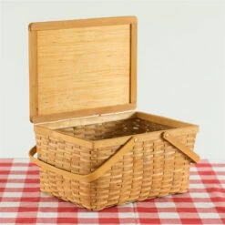 Vintiquewise 15.5-in X 8.5-in Brown Composite Wood Basket -Storage Furniture Sales 2024 331023404 AlternateImage4