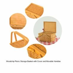 Vintiquewise 15.5-in X 8.5-in Brown Composite Wood Basket -Storage Furniture Sales 2024 331023404 AlternateImage6