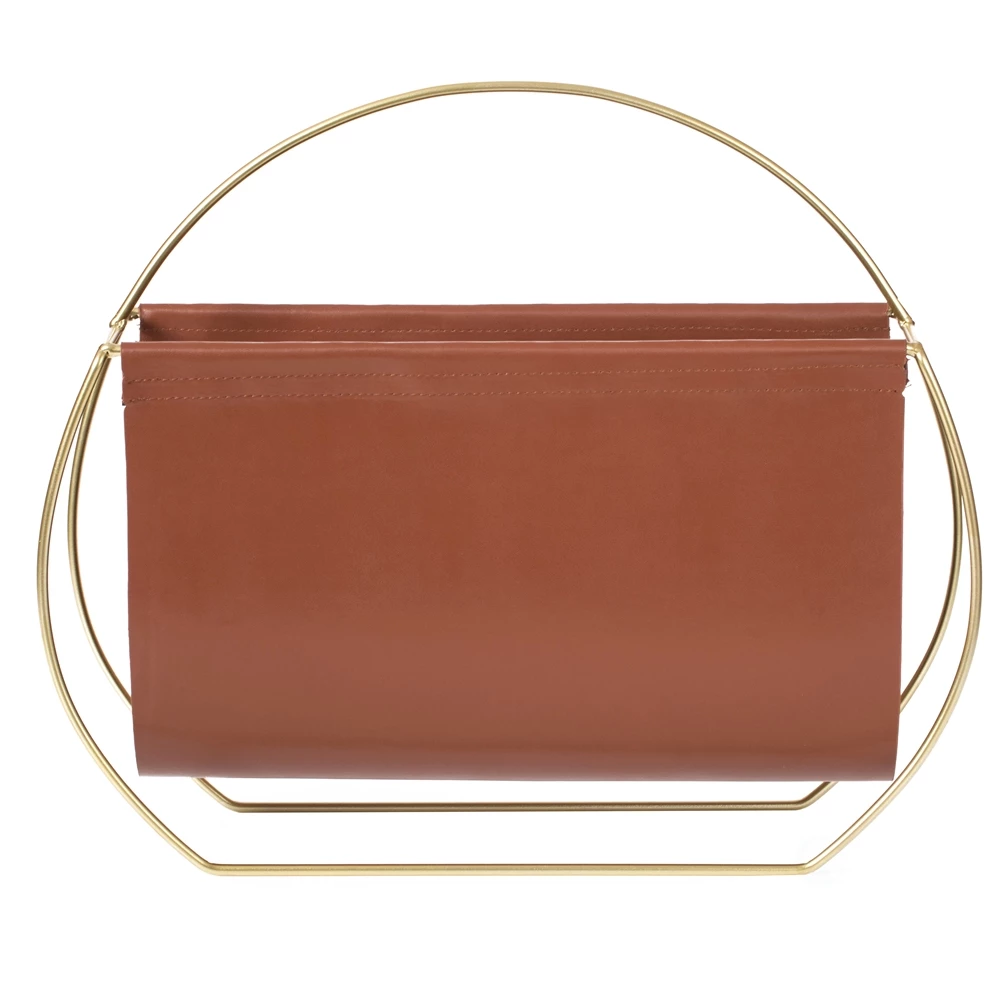 Fabulaxe 18.5-in X 15.5-in Gold Steel Magazine Rack 8 Fabulaxe 18.5-in X 15.5-in Gold Steel Magazine Rack - Image 8