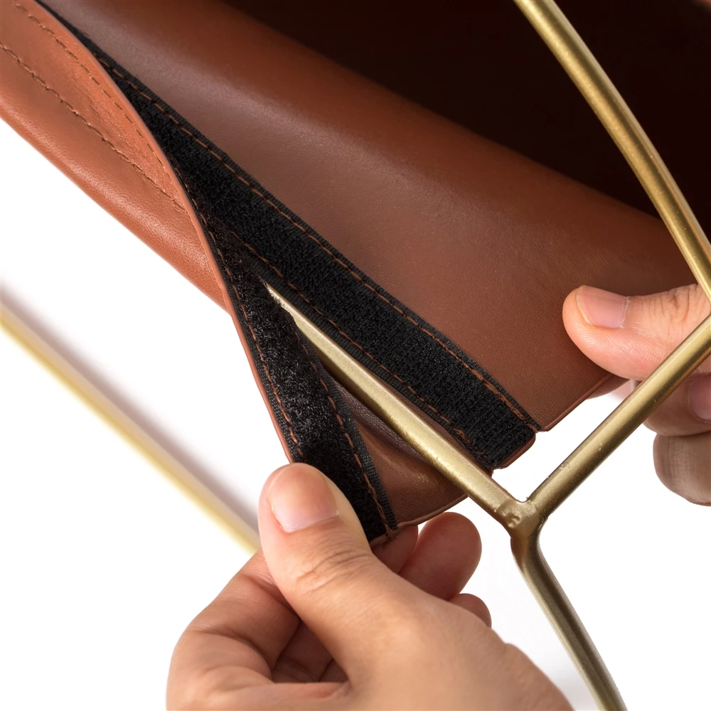 Fabulaxe 18.5-in X 15.5-in Gold Steel Magazine Rack 2 Fabulaxe 18.5-in X 15.5-in Gold Steel Magazine Rack - Image 2