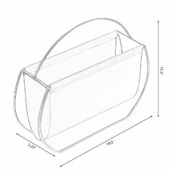 Fabulaxe 18.5-in X 15.5-in Gold Steel Magazine Rack