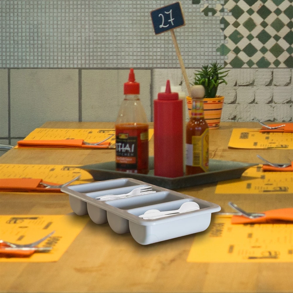 Basicwise 13-in X 21-in Plastic Cutlery Holder - Set Of 10 3 Basicwise 13-in X 21-in Plastic Cutlery Holder - Set Of 10 - Image 3