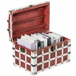 Vintiquewise 11.5-in X 11.5-in Red/White Wood Storage Trunk 14 Vintiquewise 11.5-in X 11.5-in Red/White Wood Storage Trunk -Storage Furniture Sales 2024 331023500 AlternateImage5