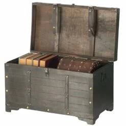 Vintiquewise 31.5-in X 19.75-in Brown Wood Storage Trunk -Storage Furniture Sales 2024 331023521 AlternateImage2