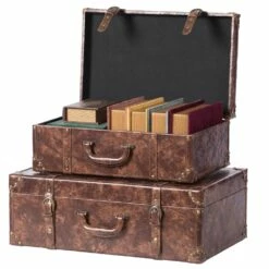 Vintiquewise 23-in X 8.25-in Brown Faux Leather Storage Trunk - Set Of 2 13 Vintiquewise 23-in X 8.25-in Brown Faux Leather Storage Trunk - Set Of 2 -Storage Furniture Sales 2024 331023525 MainImage 001