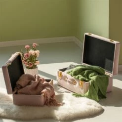 Vintiquewise 19-in X 8.25-in Pink Velvet Storage Trunk - Set Of 2 10 Vintiquewise 19-in X 8.25-in Pink Velvet Storage Trunk - Set Of 2 -Storage Furniture Sales 2024 331023546 AlternateImage4