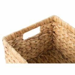 Vintiquewise 11-in X 7.9-in Beige Water Hyacinth Basket
