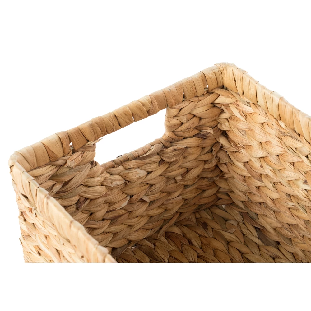 Vintiquewise 11-in X 7.9-in Beige Water Hyacinth Basket 1 Vintiquewise 11-in X 7.9-in Beige Water Hyacinth Basket