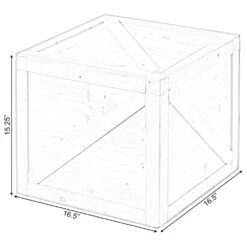 Vintiquewise 16.5-in X 15.25-in Brown Wood Storage Trunk -Storage Furniture Sales 2024 331023655 AlternateImage4