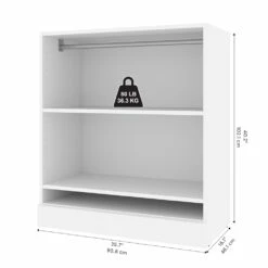 Bestar Versatile 36-in Low Shelving Unit With Rod In White 9 Bestar Versatile 36-in Low Shelving Unit With Rod In White -Storage Furniture Sales 2024 331025170 AlternateImage2