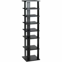Costway 7 Pair Black Wood Shoe Rack -Storage Furniture Sales 2024 331026452 MainImage frCA