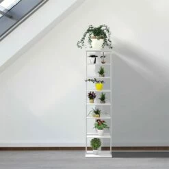 Costway 7 Pair White Wood Shoe Rack -Storage Furniture Sales 2024 331026580 AlternateImage3