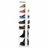 Costway 7 Pair White Wood Shoe Rack