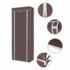 Costway 18 Pair Brown Composite Shoe Rack With Fabric Cover