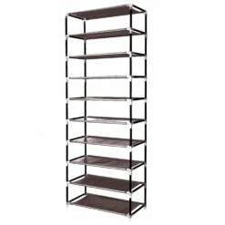 Costway 18 Pair Brown Composite Shoe Rack With Fabric Cover -Storage Furniture Sales 2024 331026586 AlternateImage6