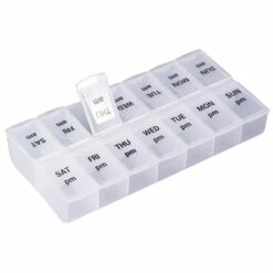 Basicwise Clear Plastic Pill Organizer