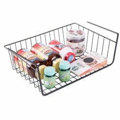 Basicwise 14.5-in W X 5.5-in H X 10.5-in D Black Metal Bins - 2-Pack -Storage Furniture Sales 2024 331030373 MainImage 001